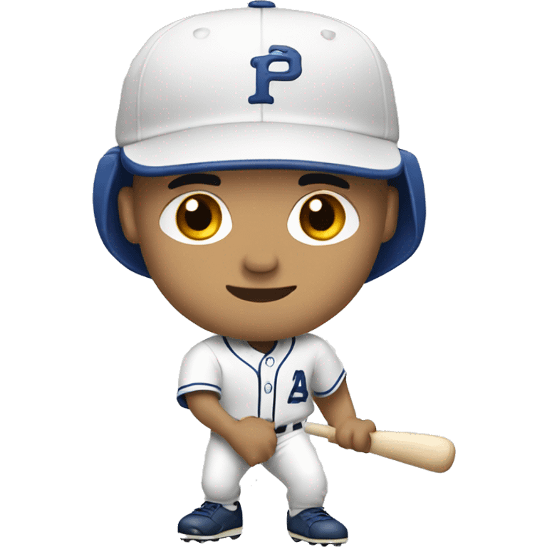 White guy playing baseball  emoji