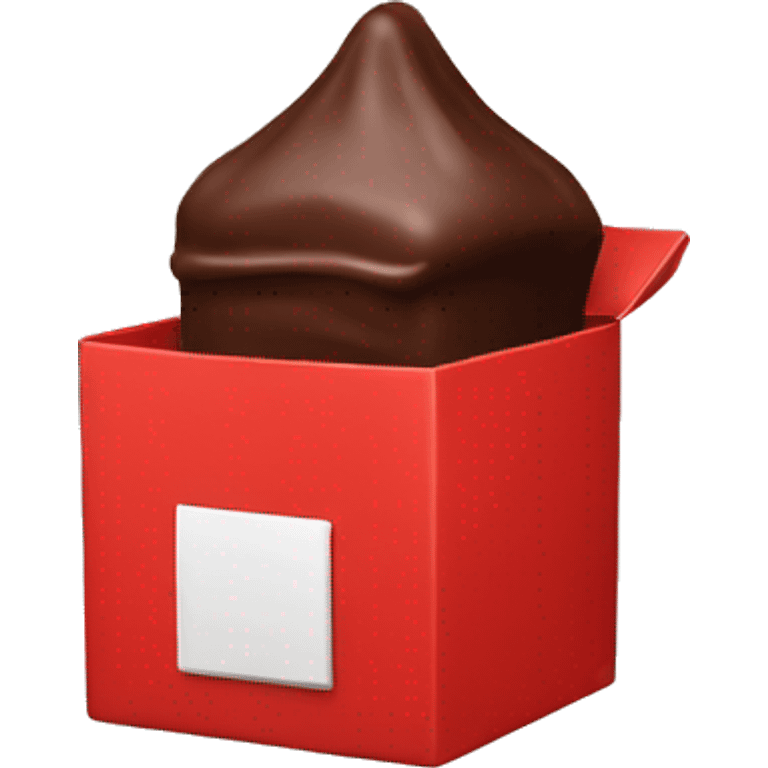 A box Hear red shape with chocolate  emoji