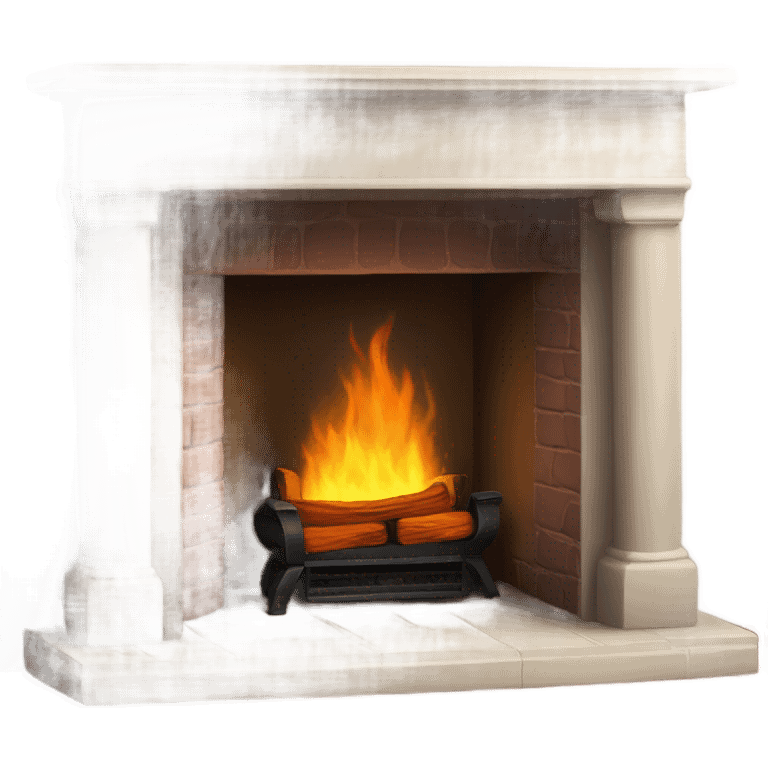 Realistic fireplace  emoji