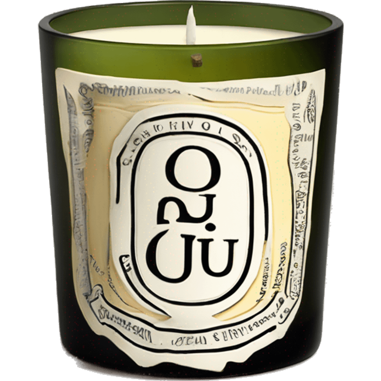 realistic cream coloured diptyque branded candle emoji