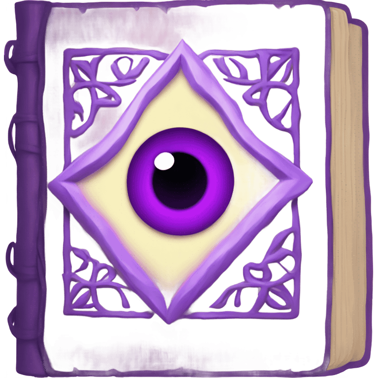 spell book that's purple with eye in the middle emoji