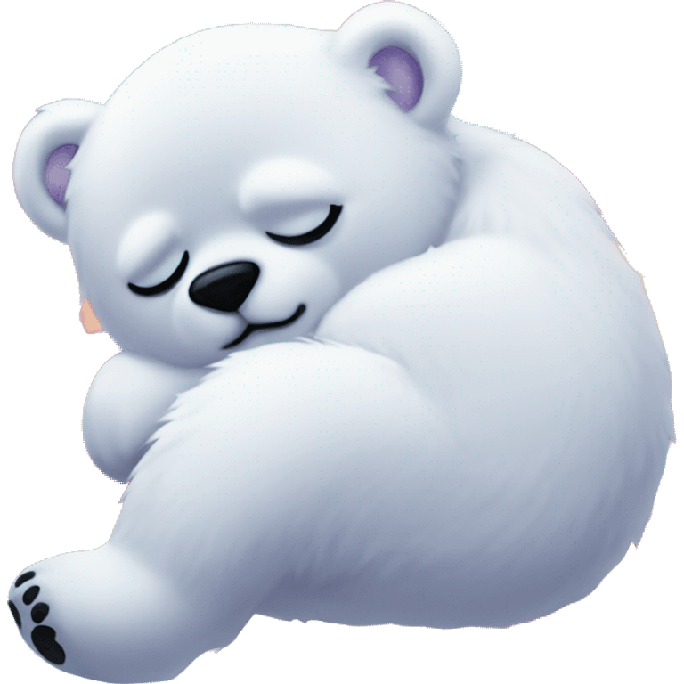 lisa frank sleeping polar bear full emoji