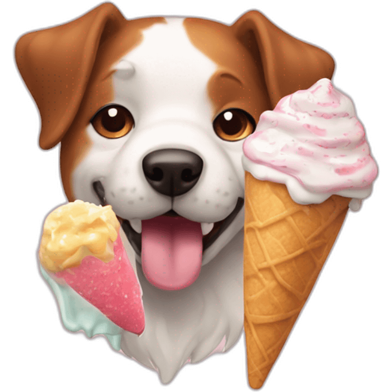 perritos comiendo helado emoji