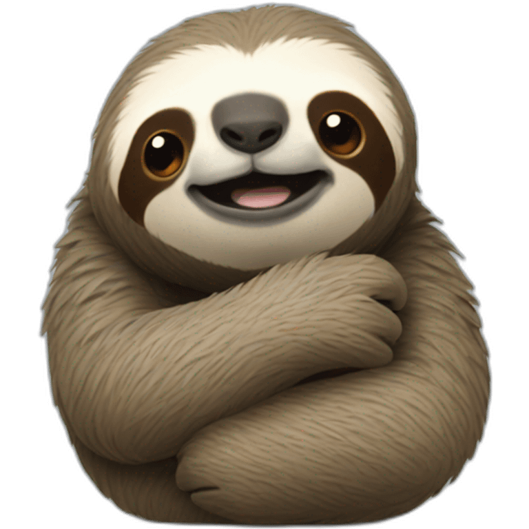 sloth holding emoji