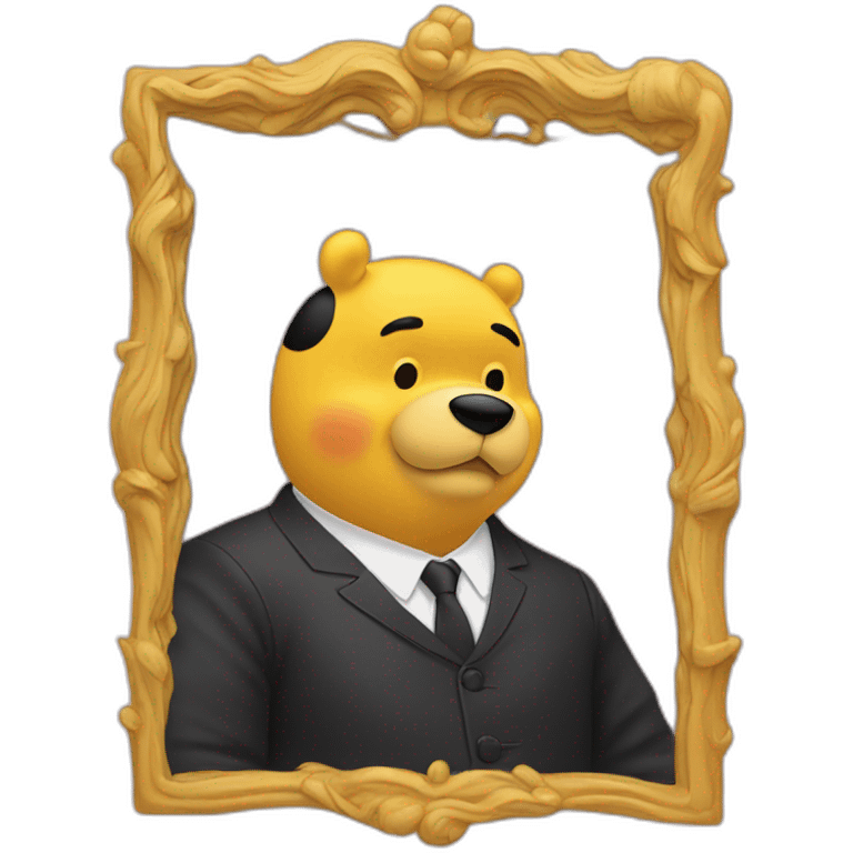 xi jinping looking into a mirror reflection of winnie the pooh emoji