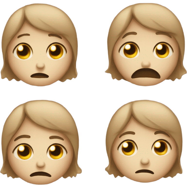 Sad face cute emoji