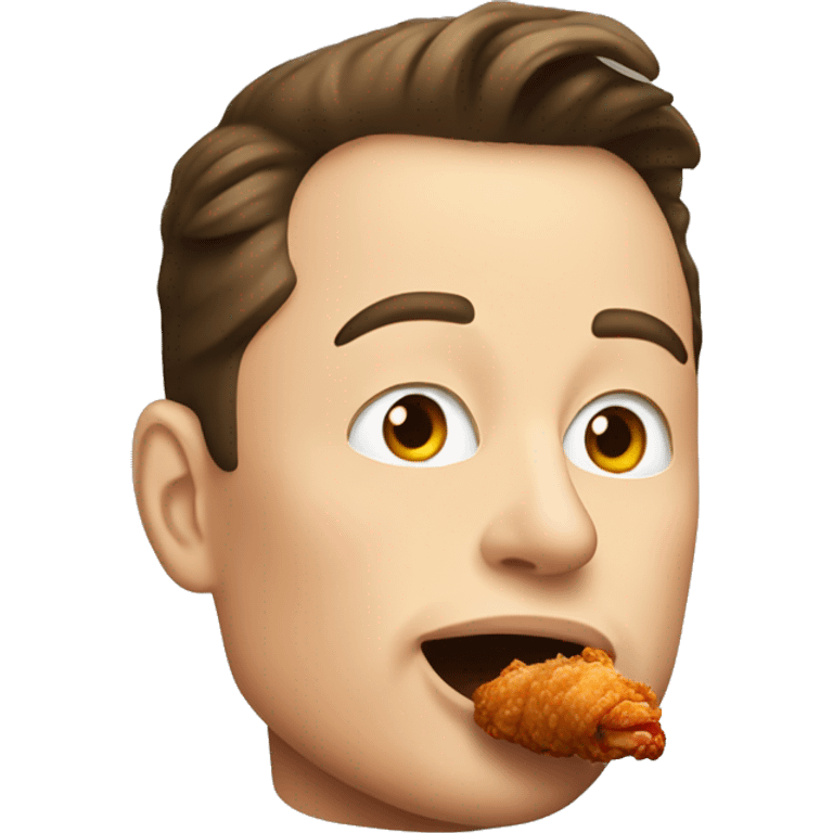 elon musk eating fried chicken emoji