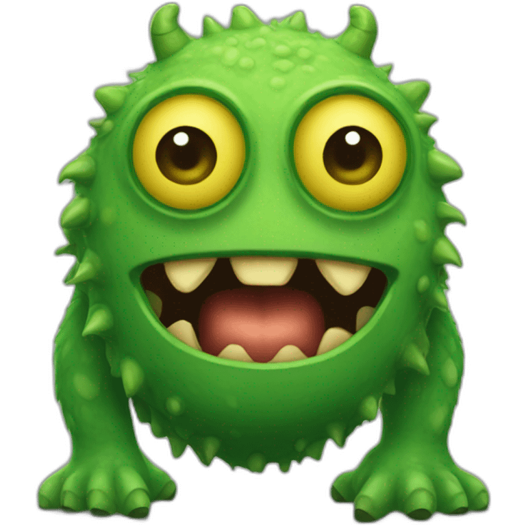 Big green and yellow monster emoji