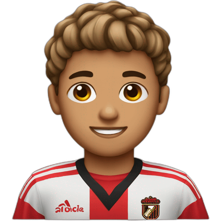 A boy wearing a Flamengo shirt emoji