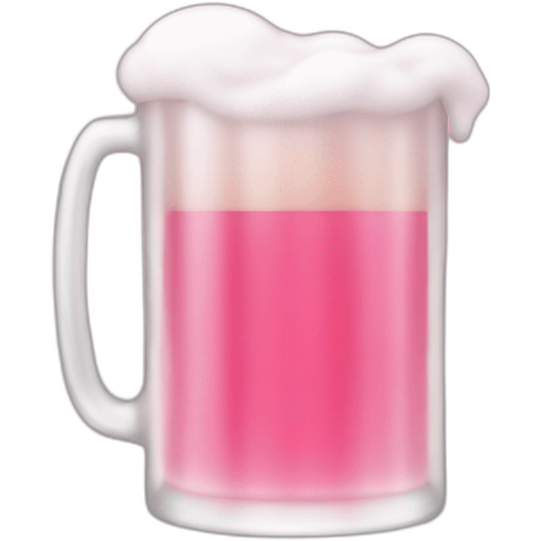 Pink beer emoji