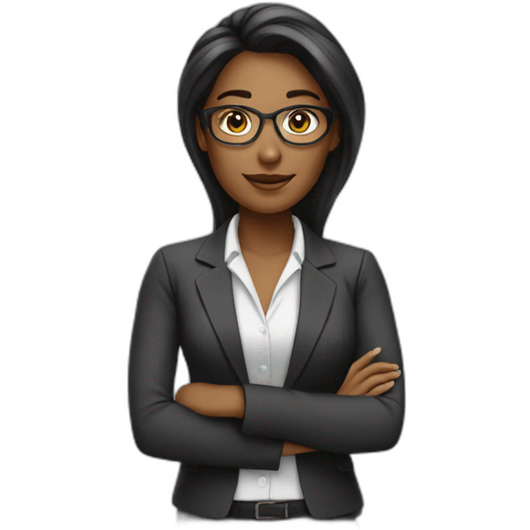 a very smart business girl emoji