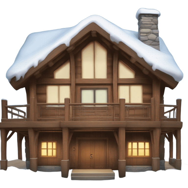 Ski lodge  emoji