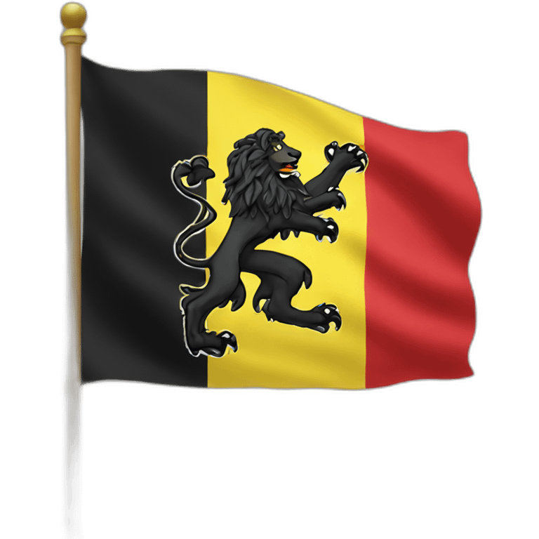 flanders flag with black lion emoji