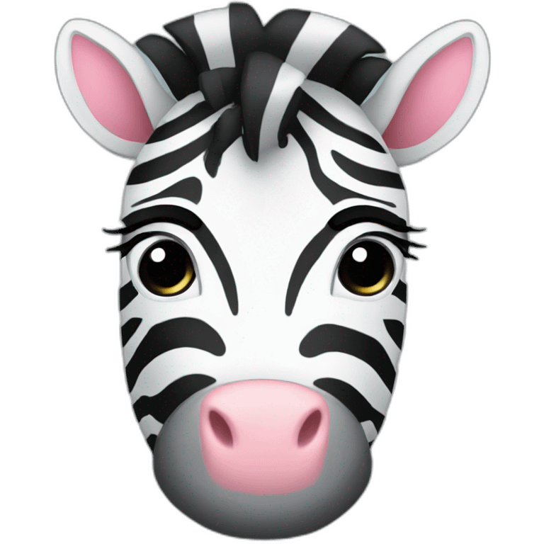 Cute zebra emoji