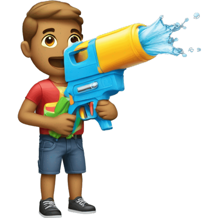 Guy with a water gun emoji