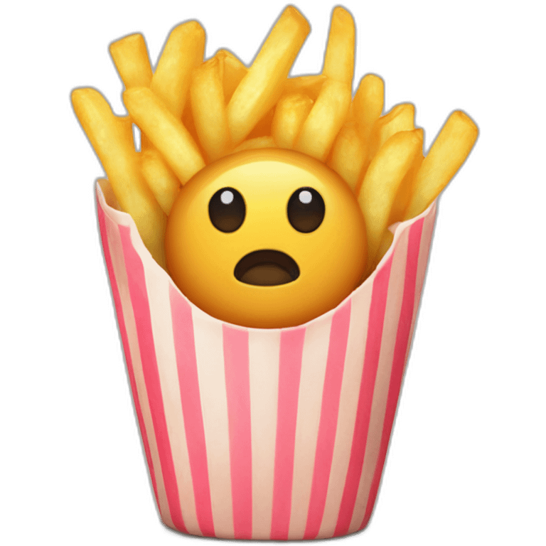 Peluche qui mange des frites emoji