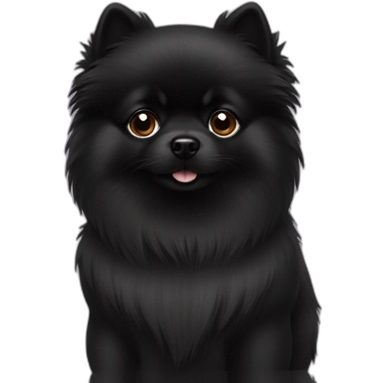 dark Pomeranian emoji