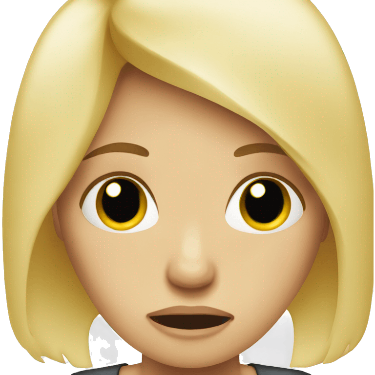 Crying blonde girl emoji