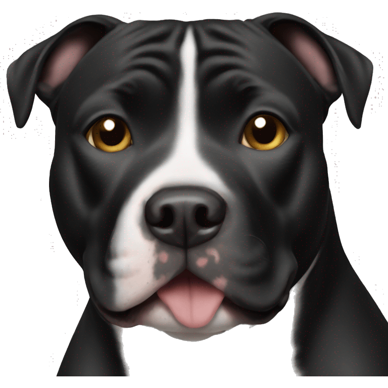 Black Staffordshire bull terrier  emoji