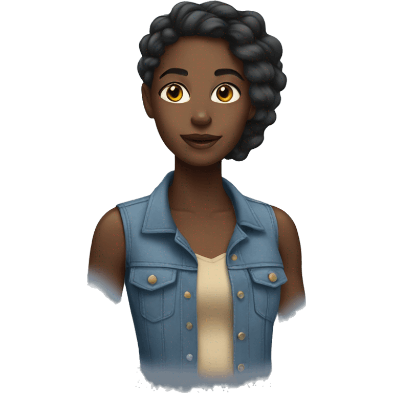 black trans girl emoji