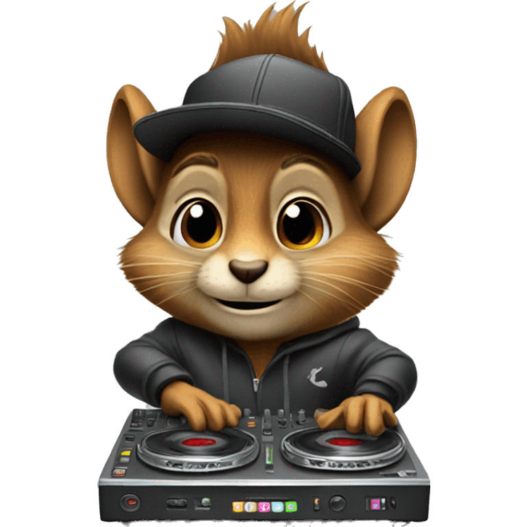 squirel palying dj emoji