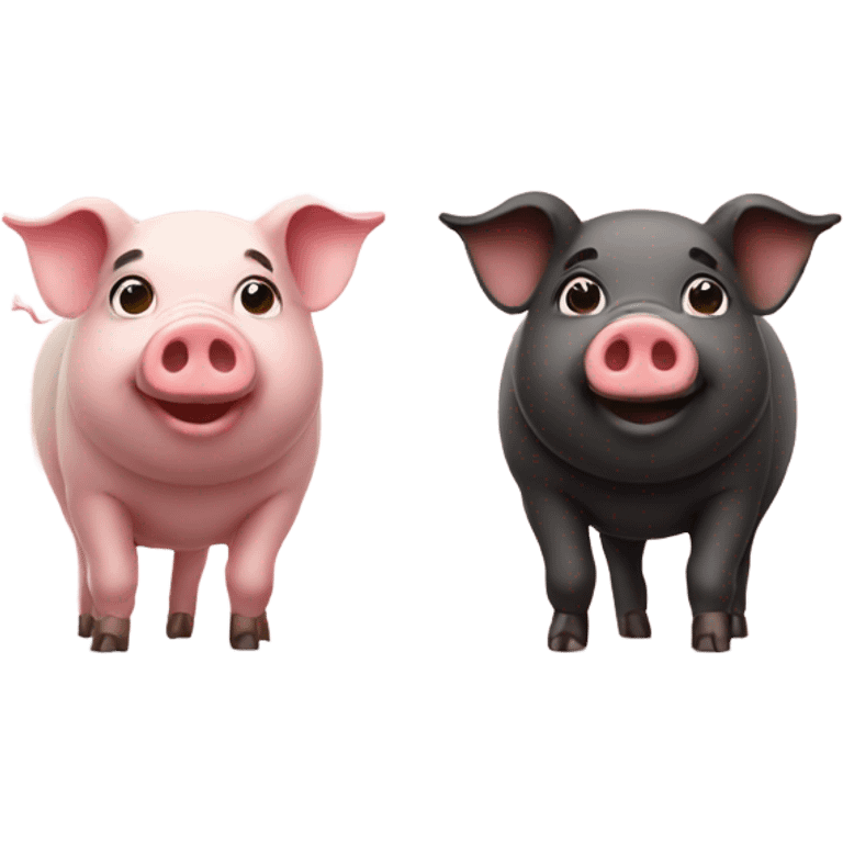 Two pigs emoji