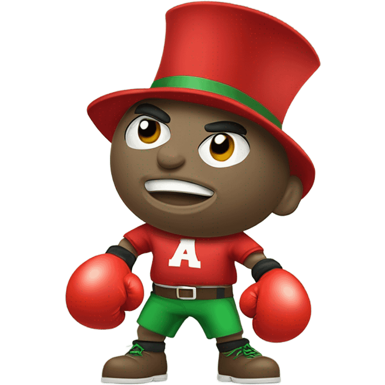 Brutus the buckeye boxing a leprechaun  emoji