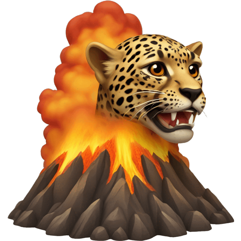 volcano leopard emoji