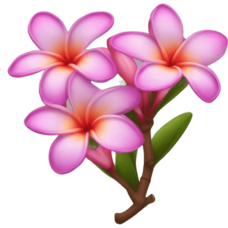 Pink and purple plumeria emoji