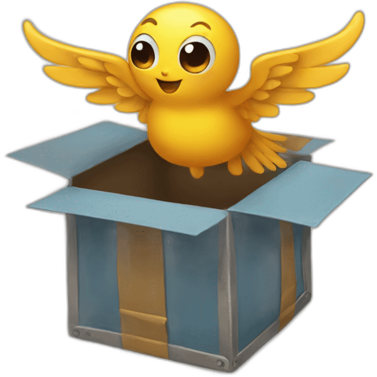 flying box with wings emoji