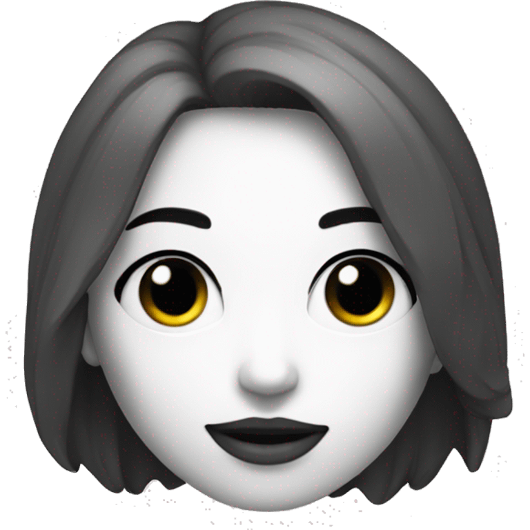 cara seria blanco y negro emoji