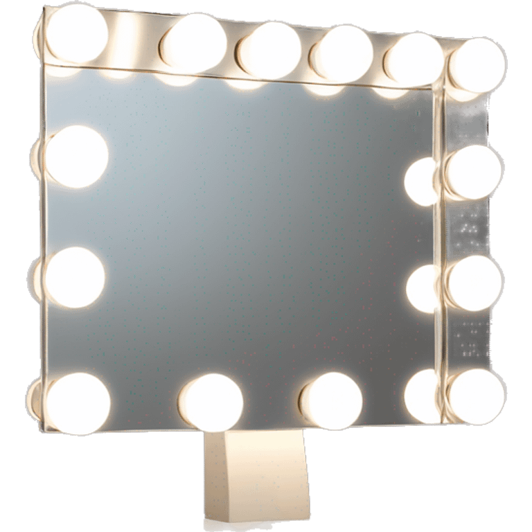 Hollywood light up square vanity mirror emoji