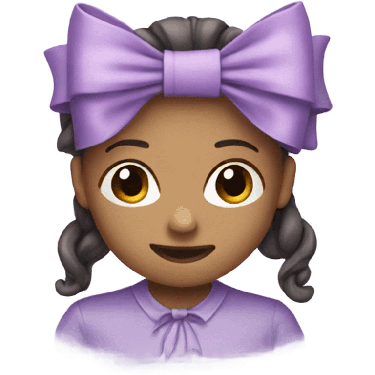 light purple bow emoji