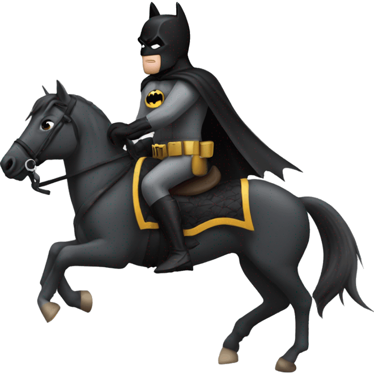 Batman riding horse emoji