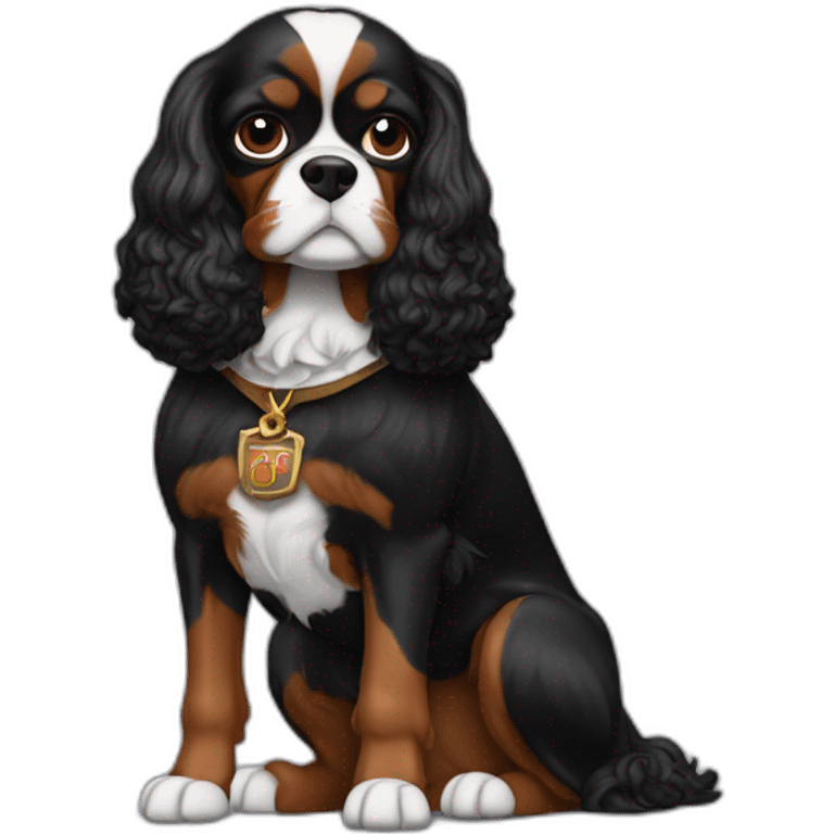 Cavalier Charle King black emoji