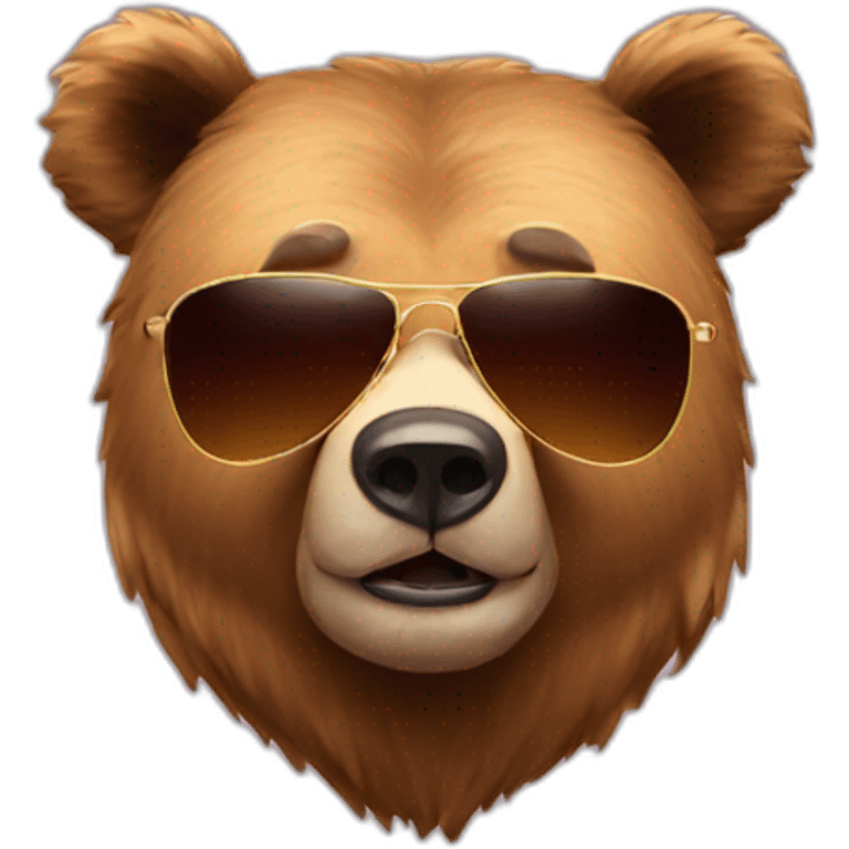 bear in sunglasses emoji