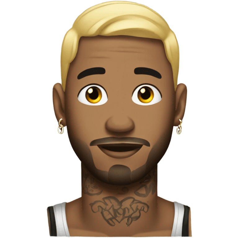 White rapper with tattoos emoji