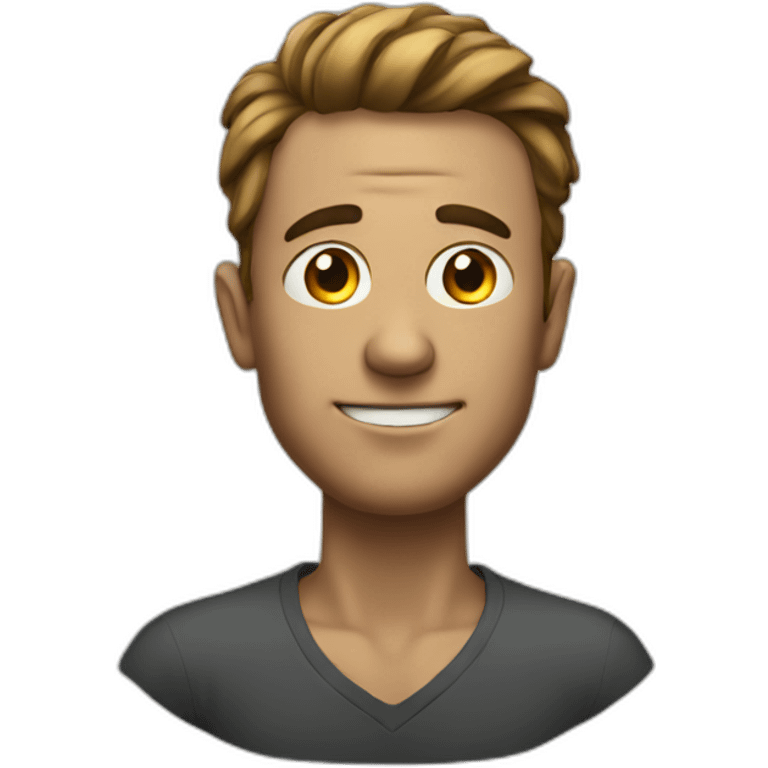 a man with a giant head emoji