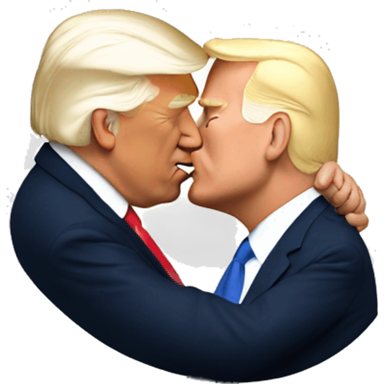 President trump kissing Joe Biden  emoji