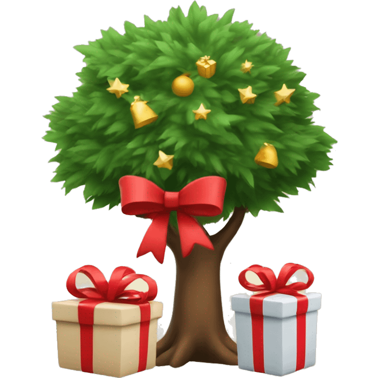 Presents under a tree emoji