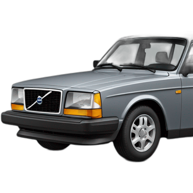 front view grey volvo 240 estate emoji