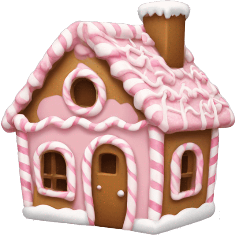 Light pink gingerbread candy house emoji