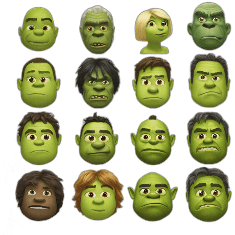 Shrek-Kermit-hulk emoji