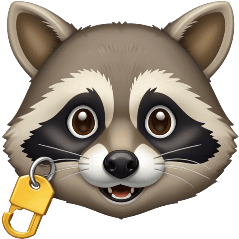 Raccoon key emoji