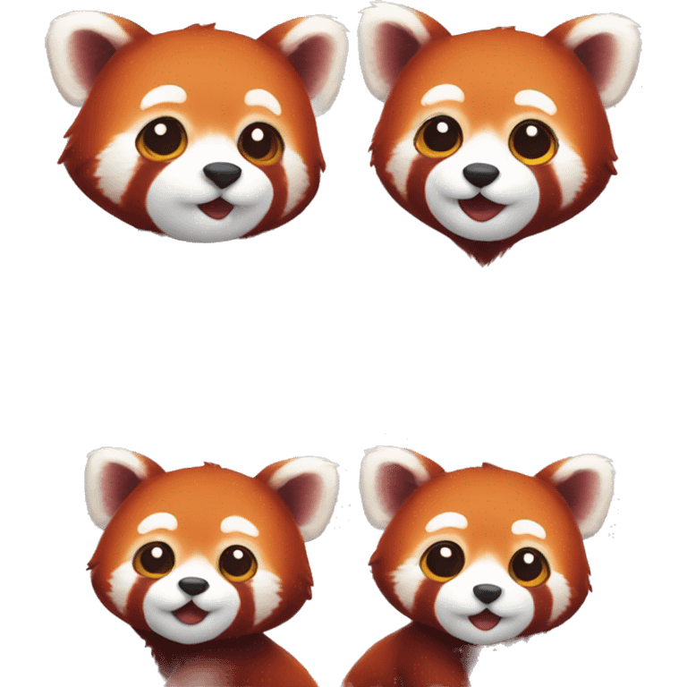 red panda heart 128x128 emoji