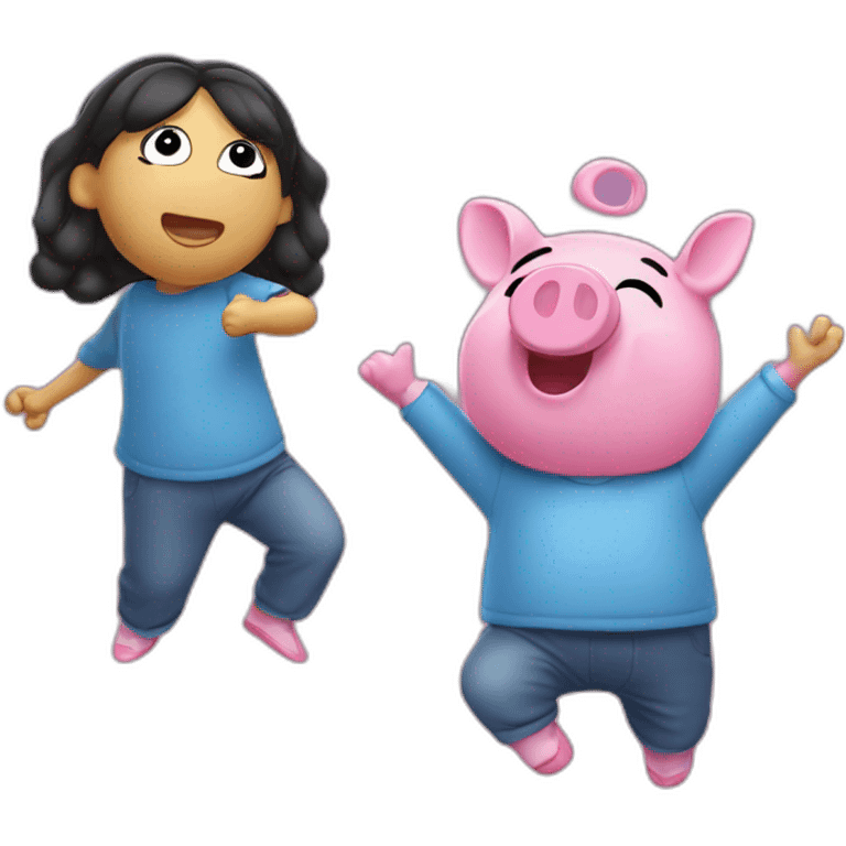 Pepa pig dab emoji