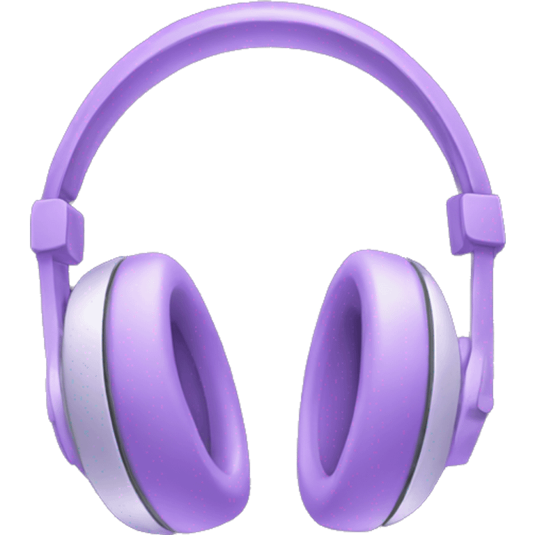 Lilac-colored headphones emoji