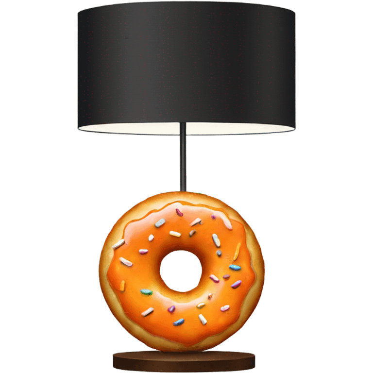 Orange donut lamp  emoji