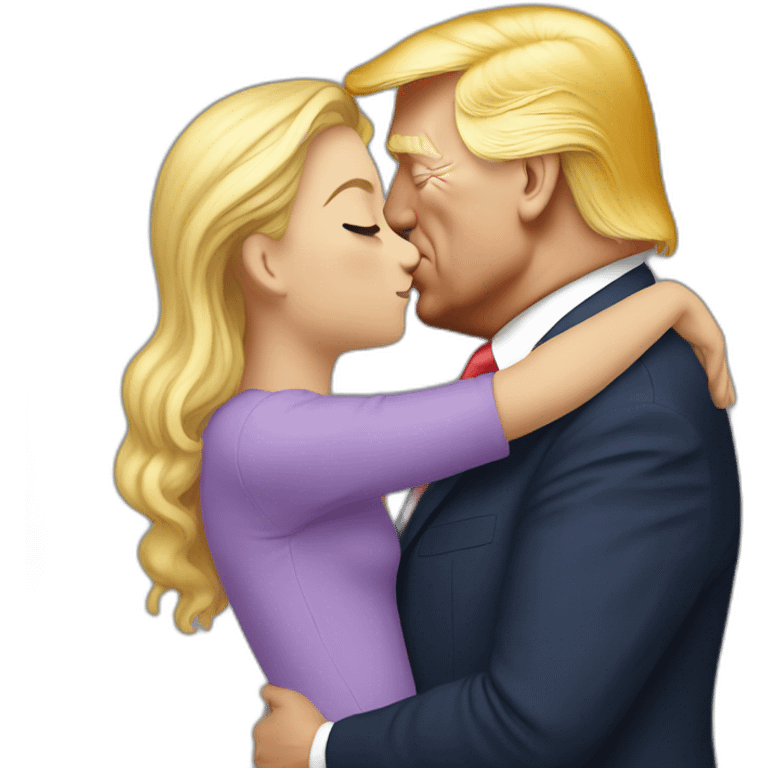 trump kissing his daughter, positivity, inclusiveness emoji