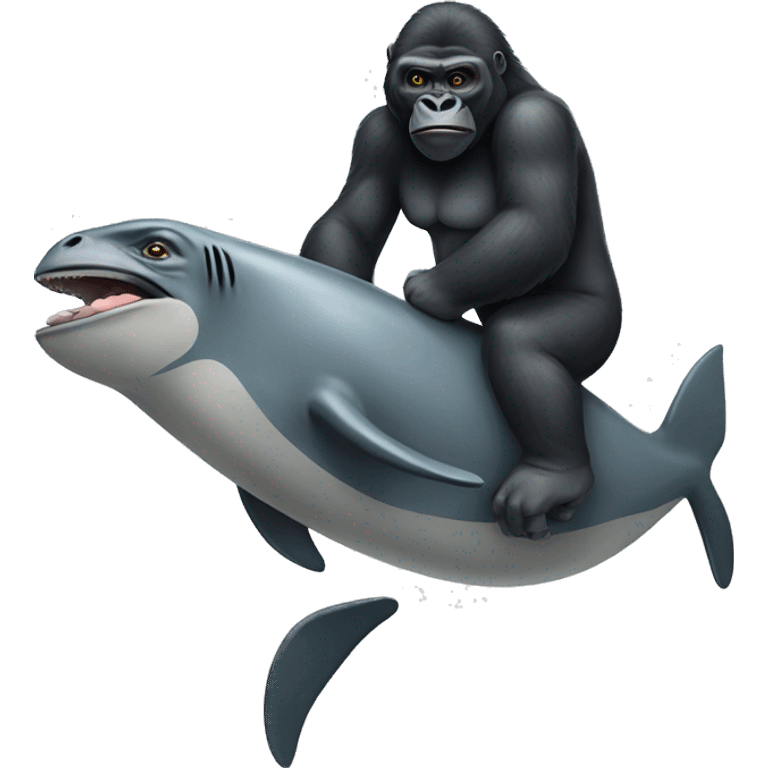 gorilla on a dolphin emoji